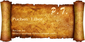 Puches Tibor névjegykártya
